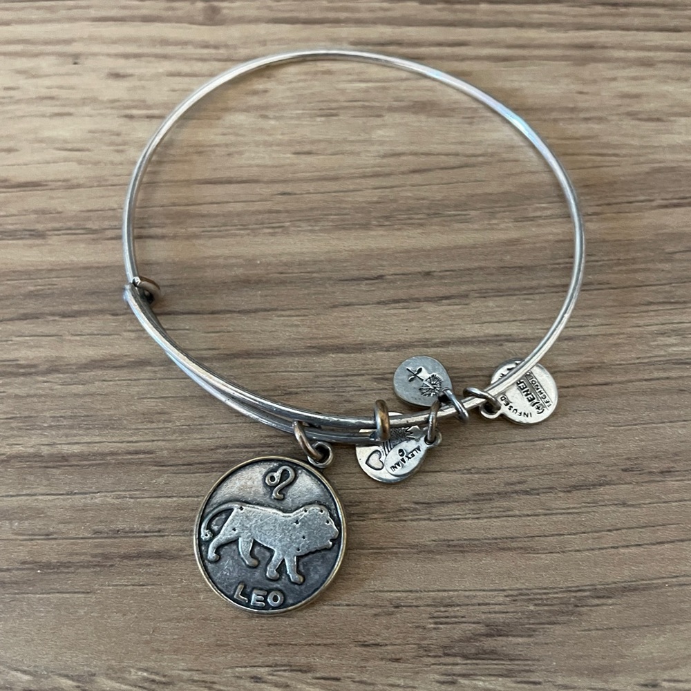 Alex and Ani Leo horoscope silver bracelet